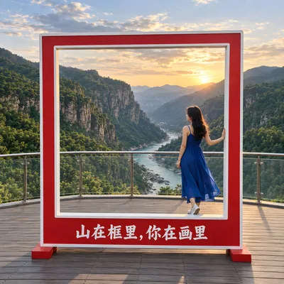 巨型相框 — 一框，把万重山收进来。