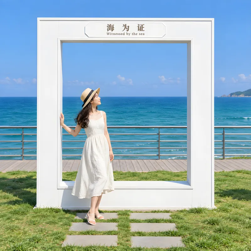 The vow frame — A white frame around the horizon, and around you.